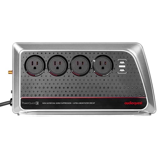 AudioQuest PowerQuest 3 – Power Conditioner/Non-Sacrificial Surge Protector – Power Strip – 8 Outlets – 4 USB Charging Ports (PQ3)
